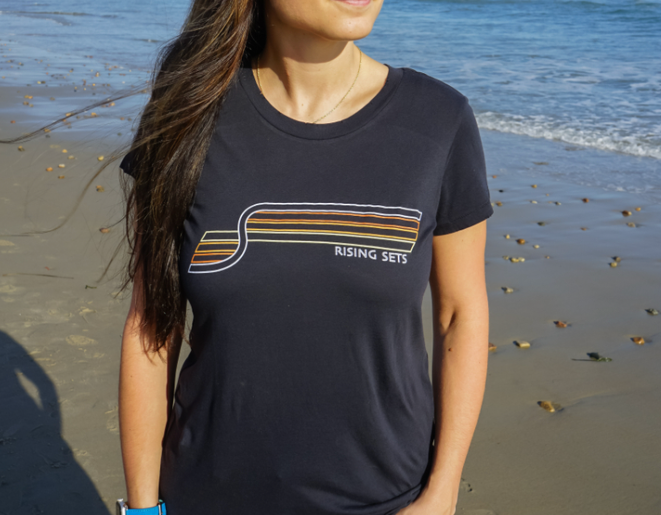 Rising Sets Clean Lines Vintage Ladies Tee