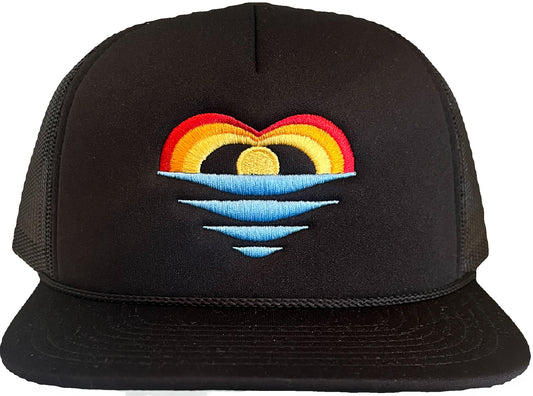 Ocean Filled Heart Foam Trucker